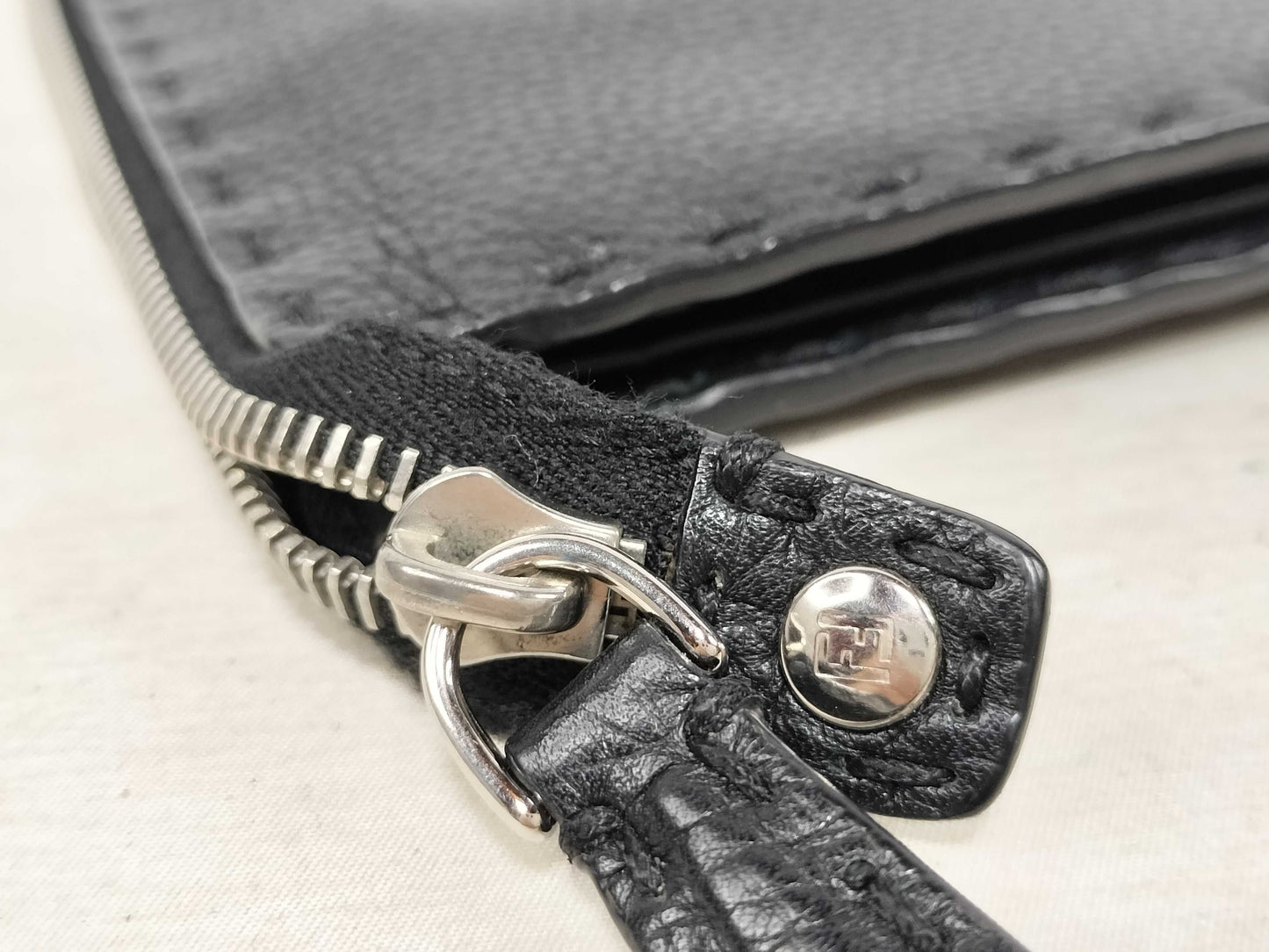 FENDI Monster Bag Bugs Clutch Bag Black with Yellow Eyes