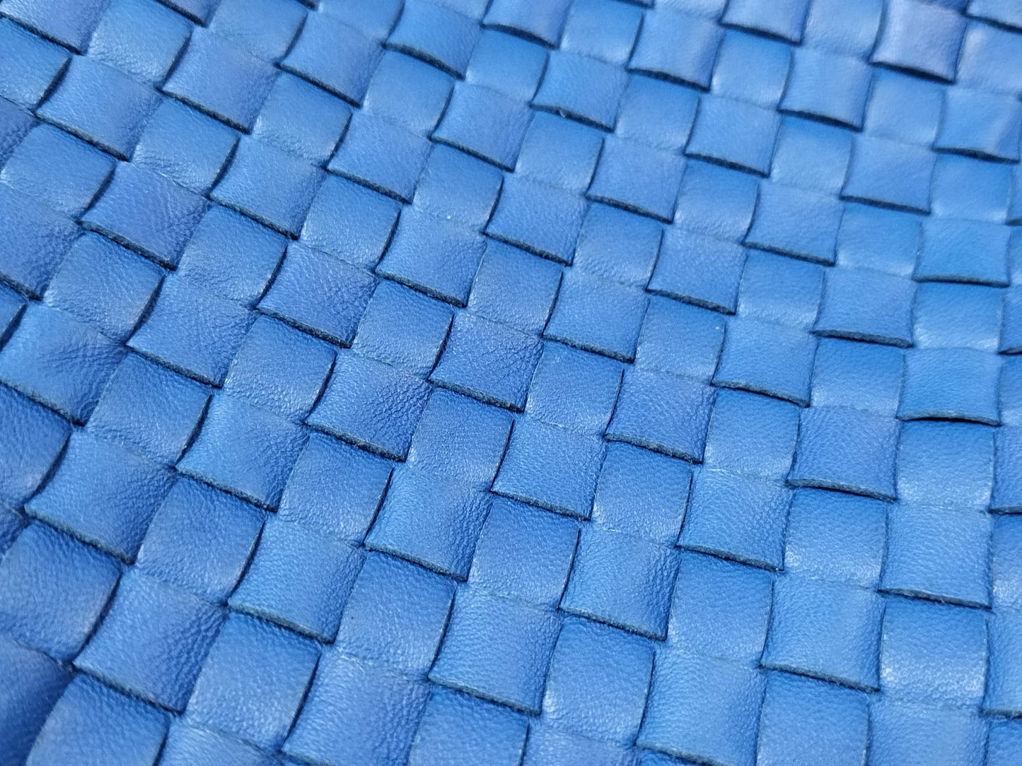 BOTTEGA VENETA Intrecciato Campana Handbag Blue Shoulder Bag