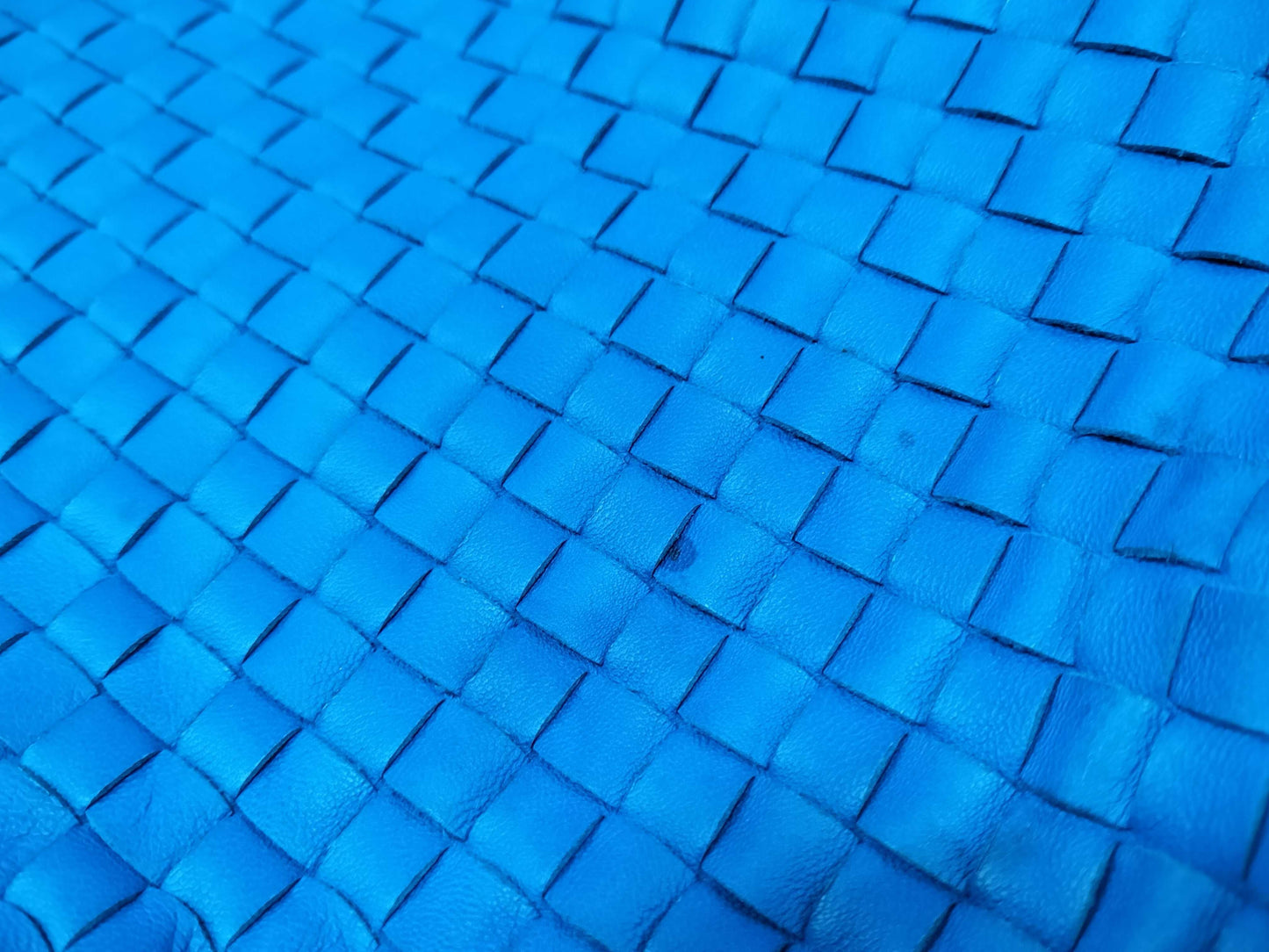 BOTTEGA VENETA Intrecciato Campana Handbag Blue Shoulder Bag