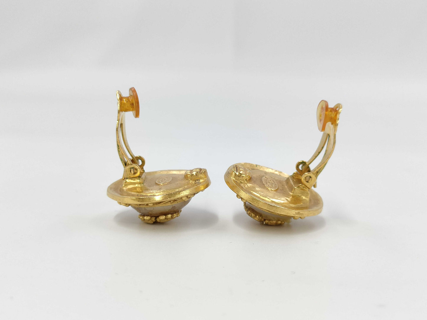 CHANEL 96A Coco Mark Pearl Earrings