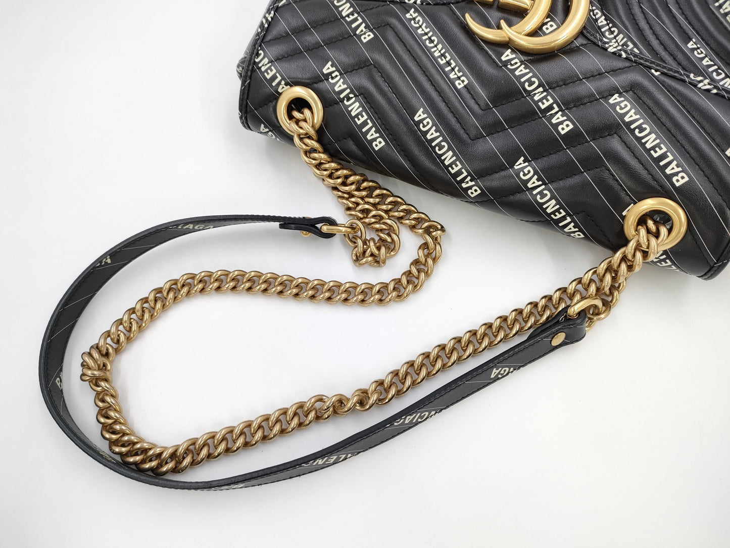 GUCCI x Balenciaga GG Marmont Chain Shoulder Bag