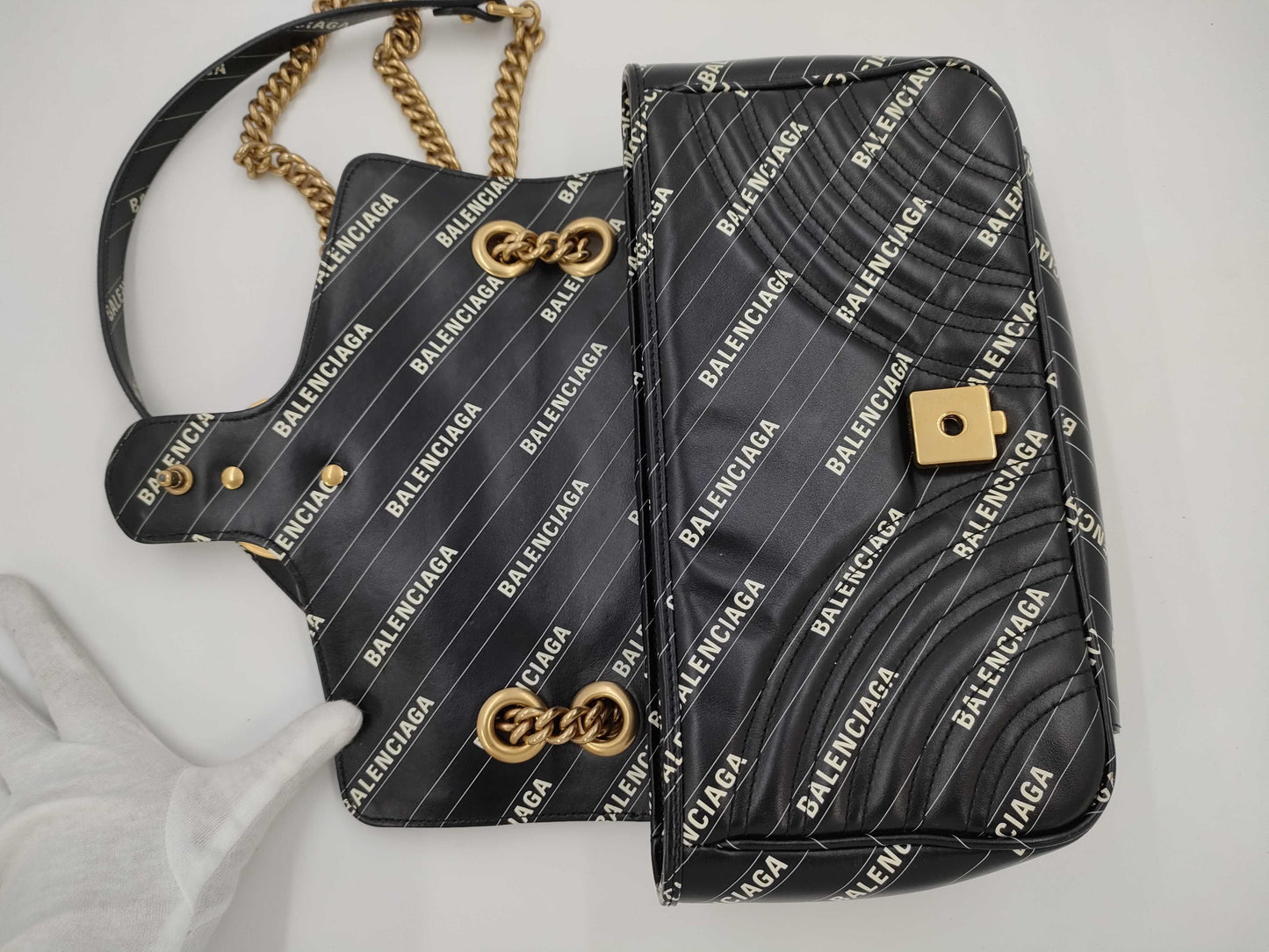 GUCCI x Balenciaga GG Marmont Chain Shoulder Bag