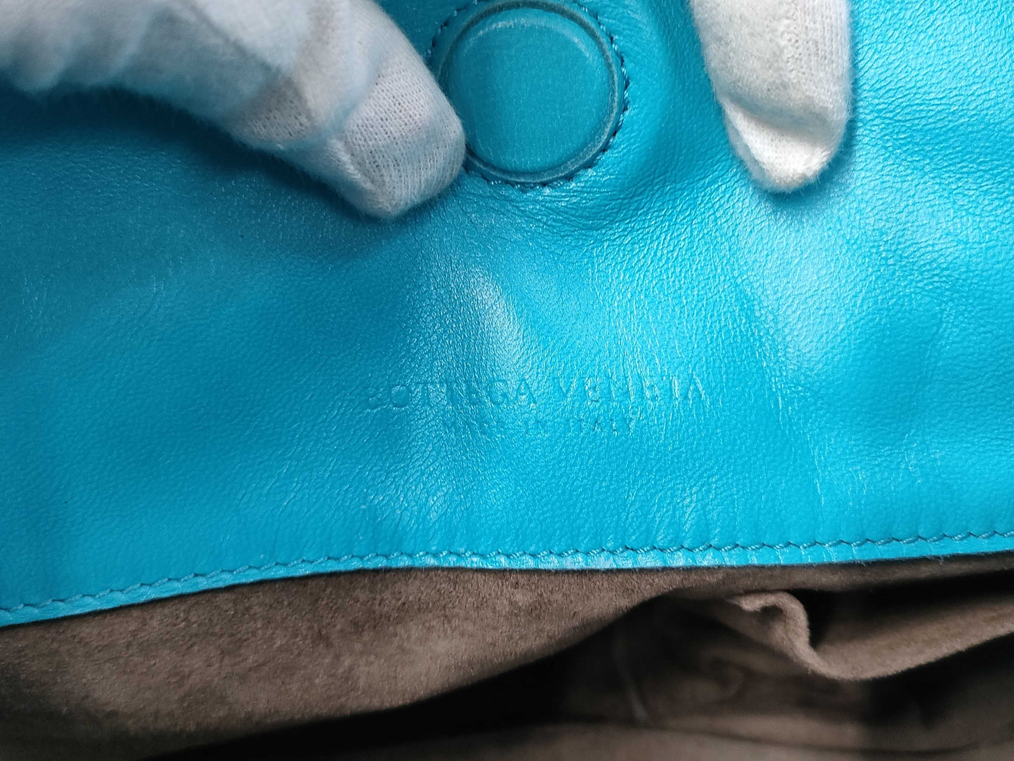 BOTTEGA VENETA Intrecciato Leather Handbag Blue