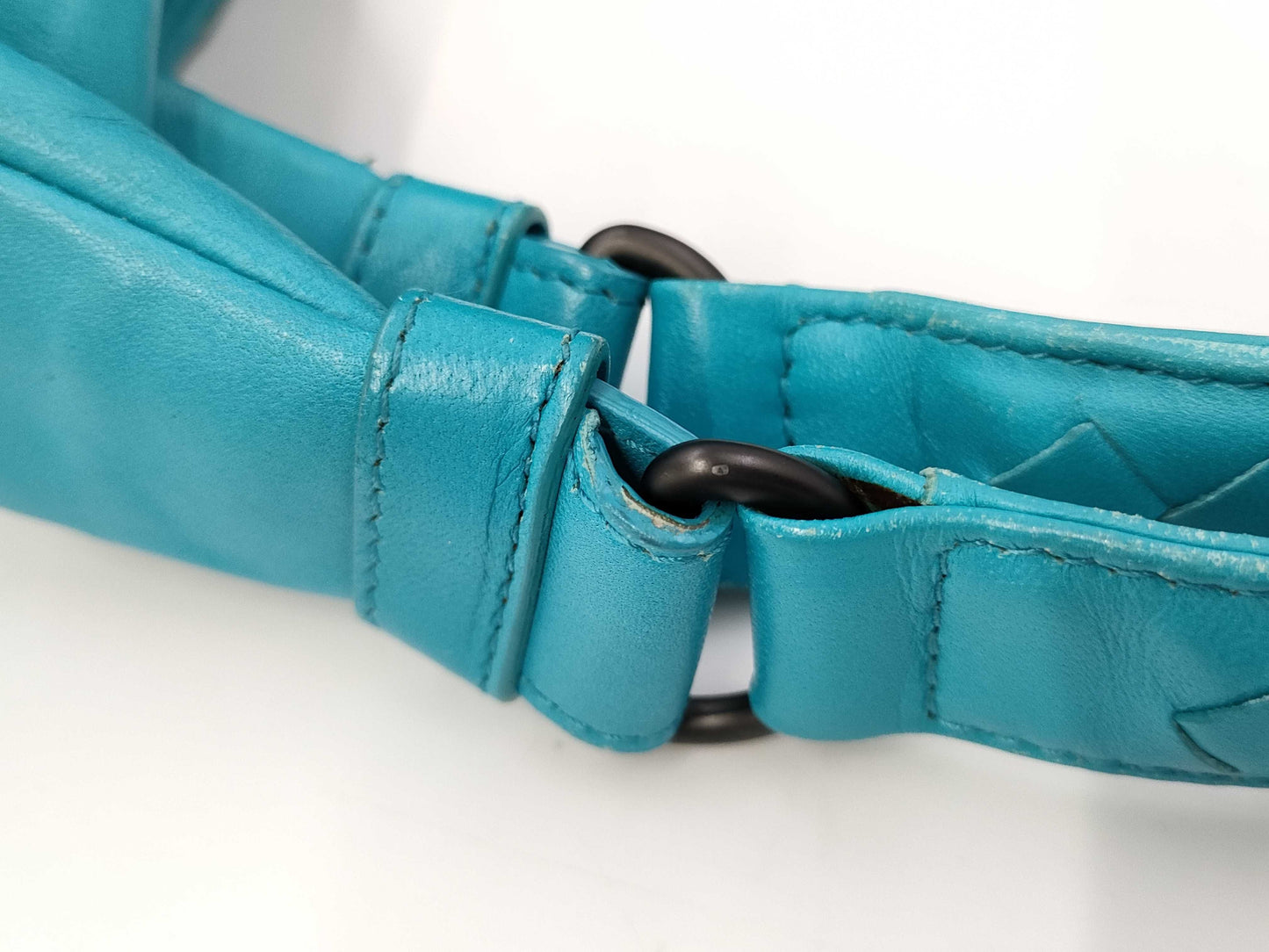 BOTTEGA VENETA Intrecciato Leather Handbag Blue
