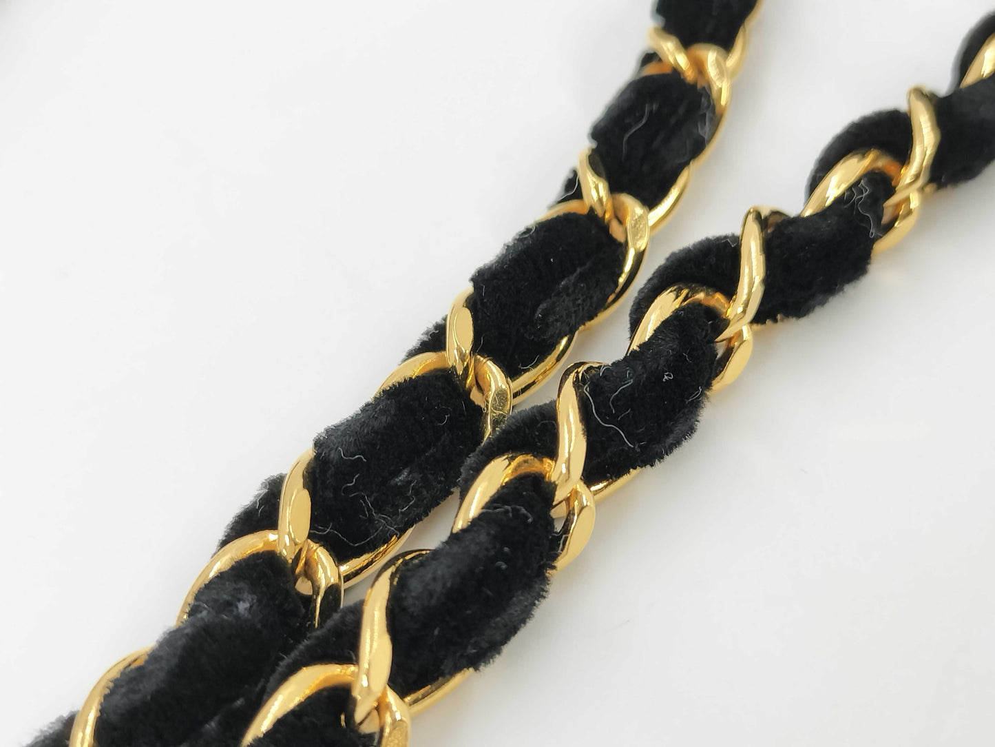 CHANEL Velvet Chain Shoulder Bag