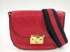 GUCCI 453180 Leather Guccissima Shoulder Bag Red Shoulder Bag
