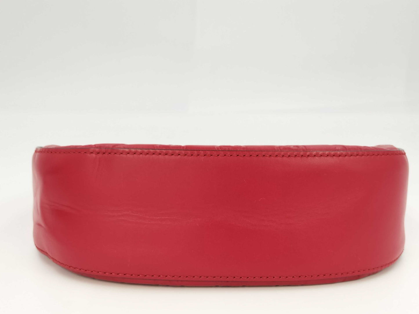 GUCCI 453180 Leather Guccissima Shoulder Bag Red Shoulder Bag