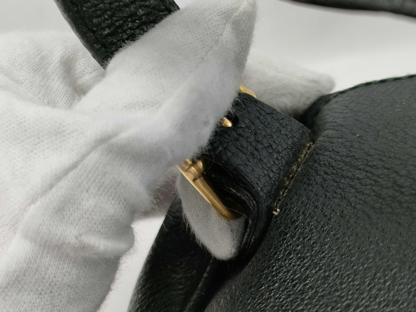 GUCCI Suede Bamboo Black Backpack