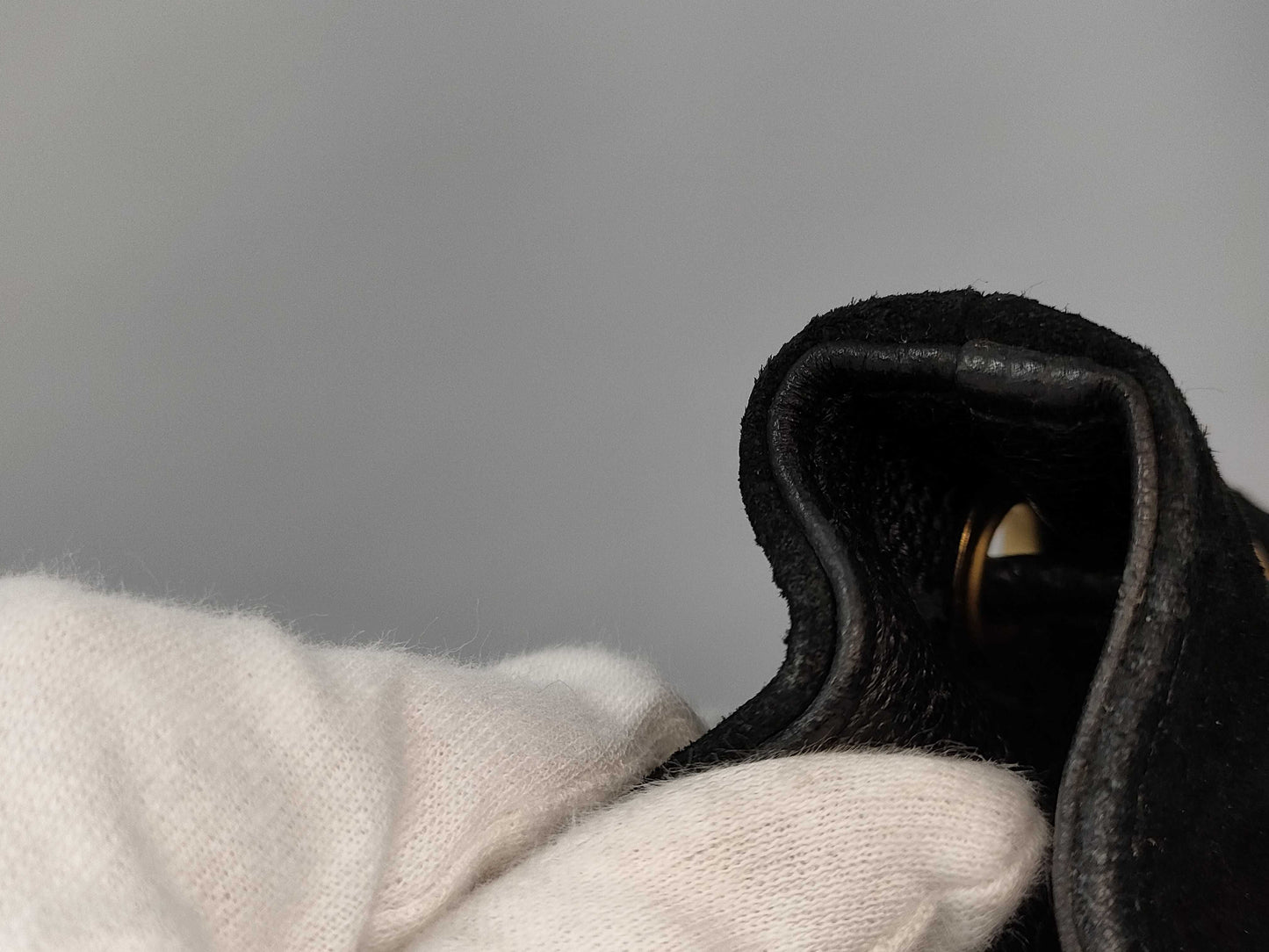 GUCCI Suede Bamboo Black Backpack