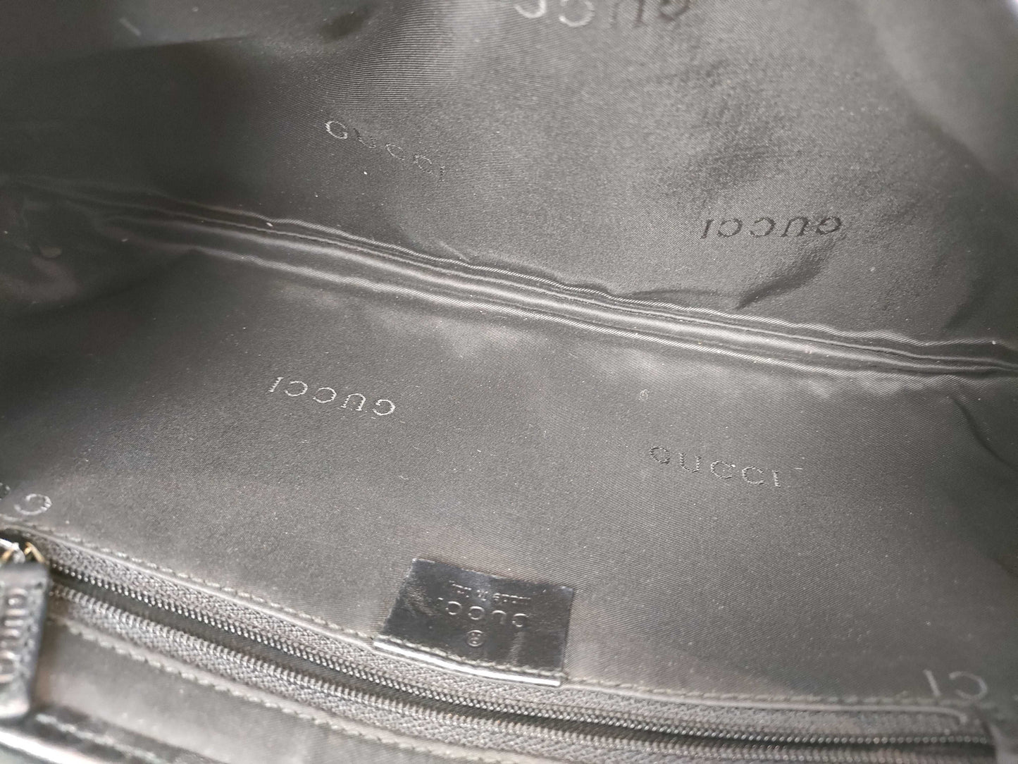 GUCCI GG Canvas Black Shoulder Bag