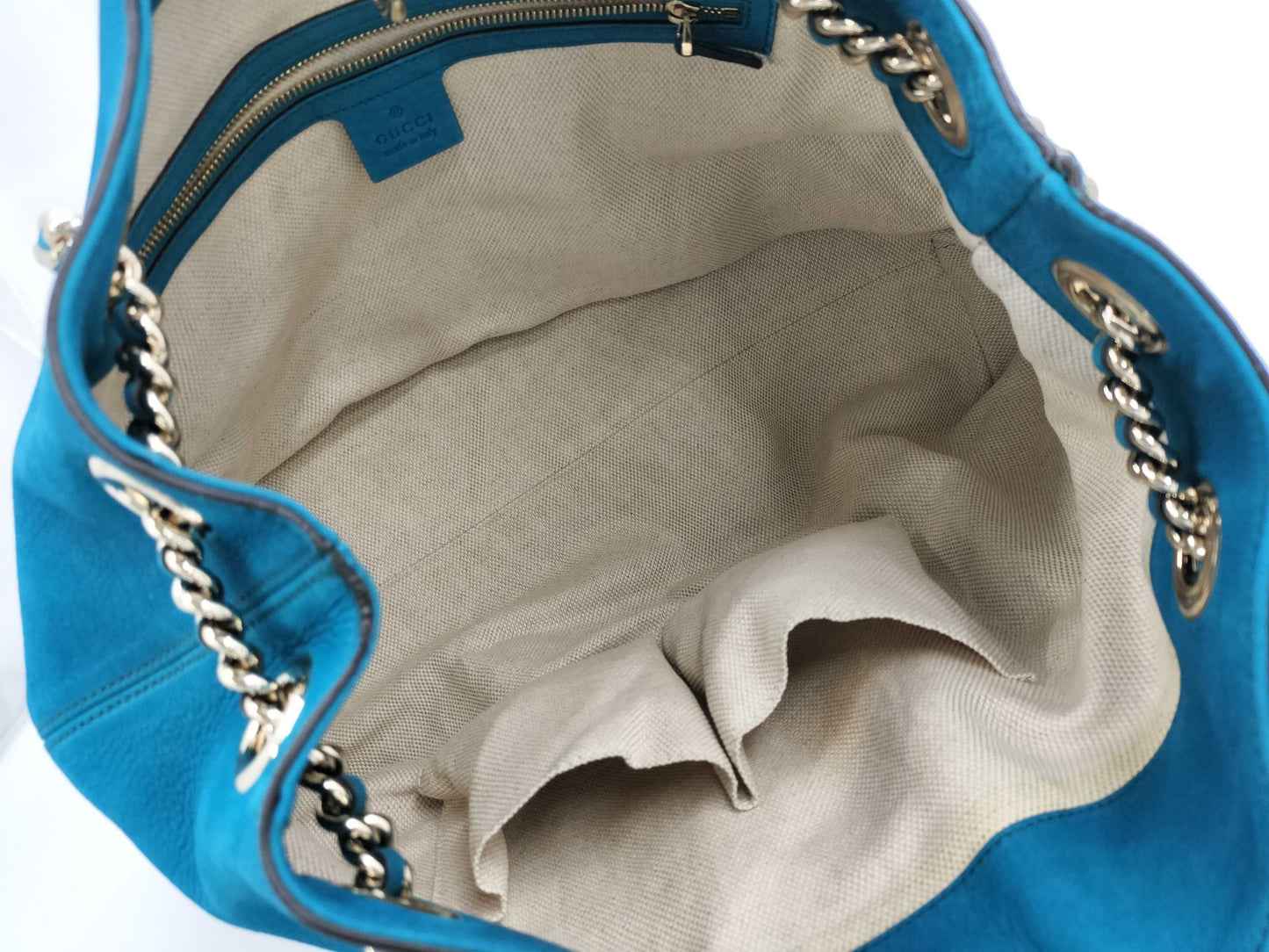 GUCCI Soho 308982/001998 Tote Blue Tote Bag
