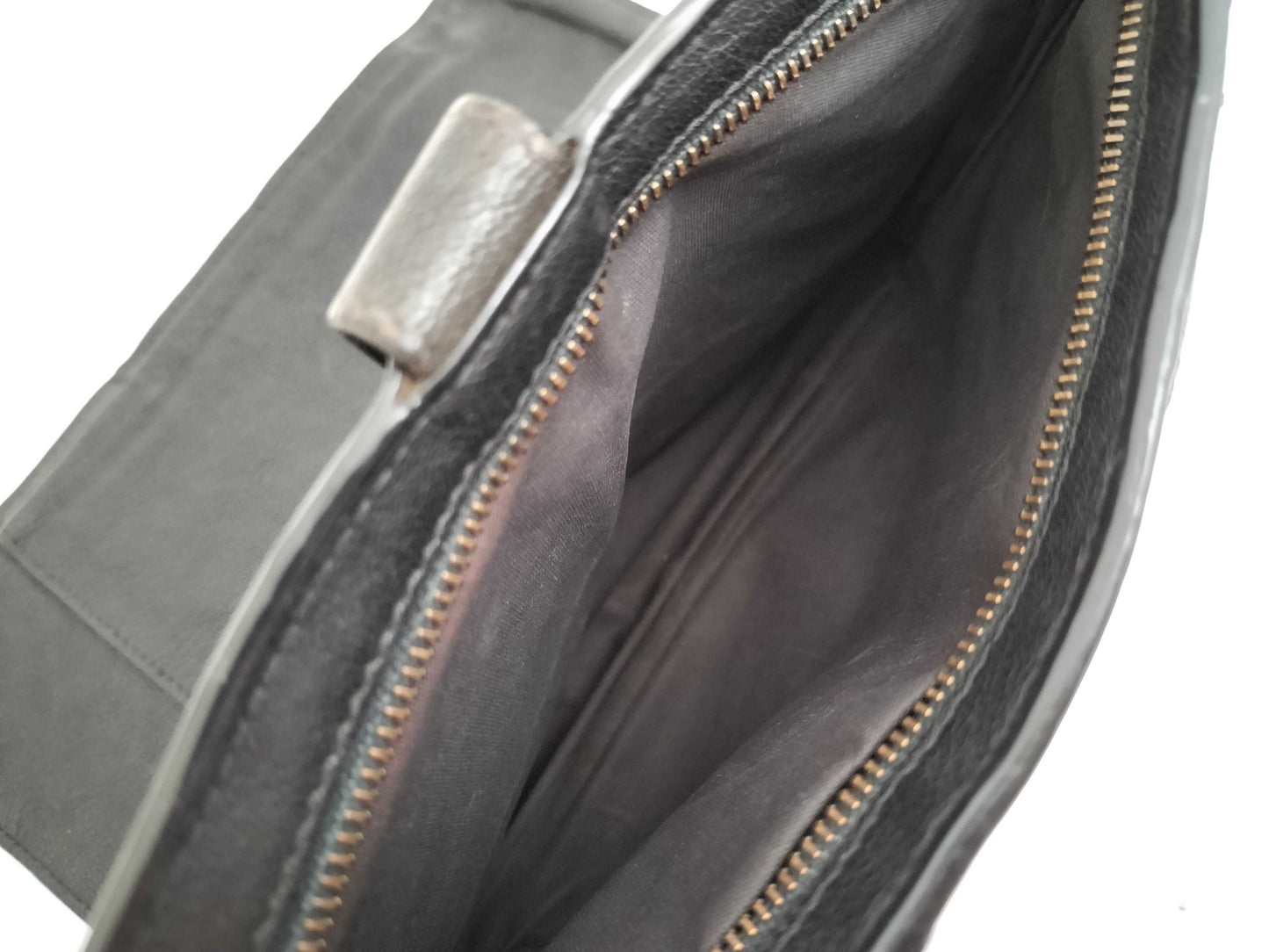 BOTTEGA VENETA Intrecciato Clutch Bag Long Wallet Leather Navy Khaki Wallet