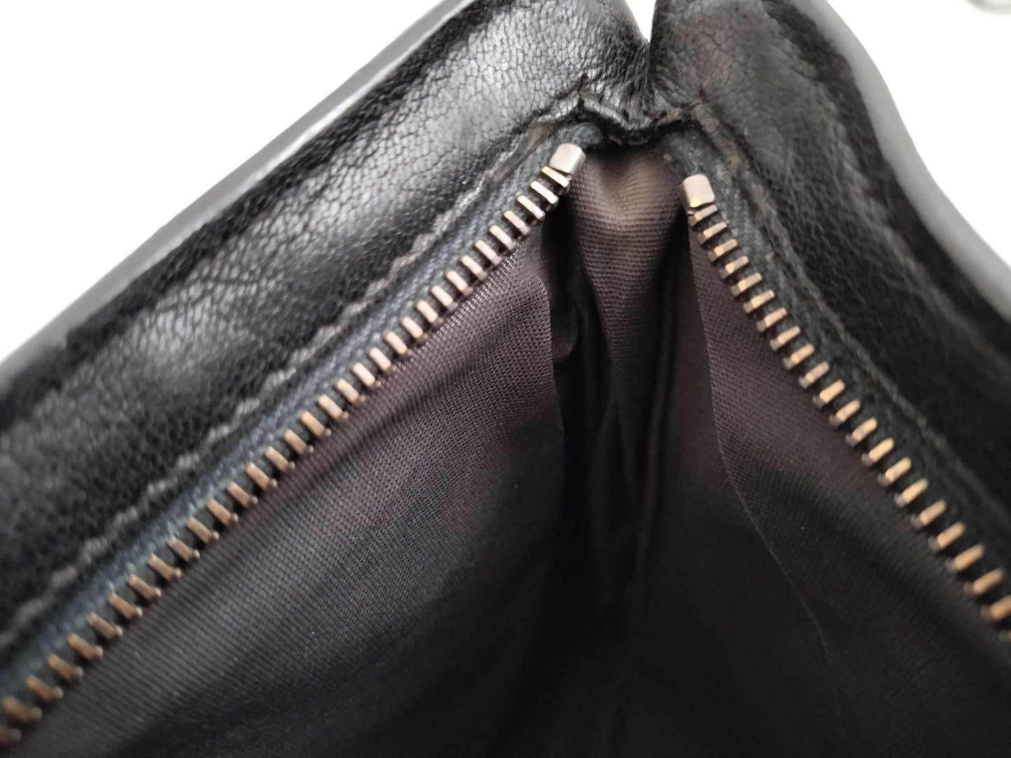 BOTTEGA VENETA Intrecciato Clutch Bag Long Wallet Leather Navy Khaki Wallet