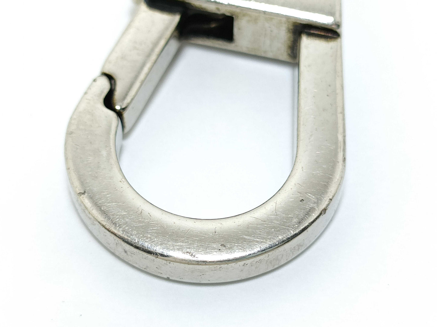 GUCCI GG Embossed Key Ring Leather Black Key Case/Key Holder