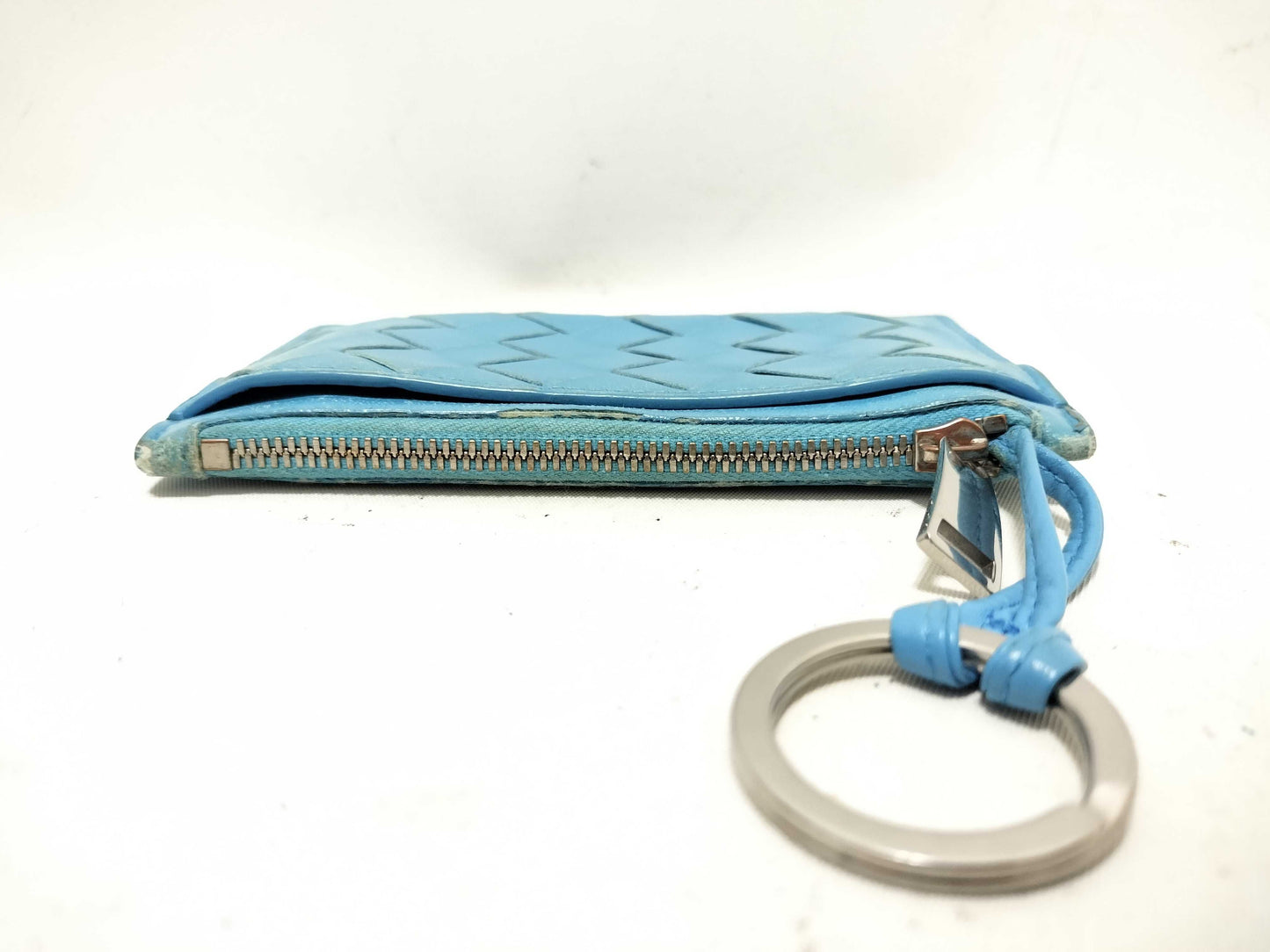 BOTTEGA VENETA Intore Fragment Case Coin Case Leather Blue Coin Case