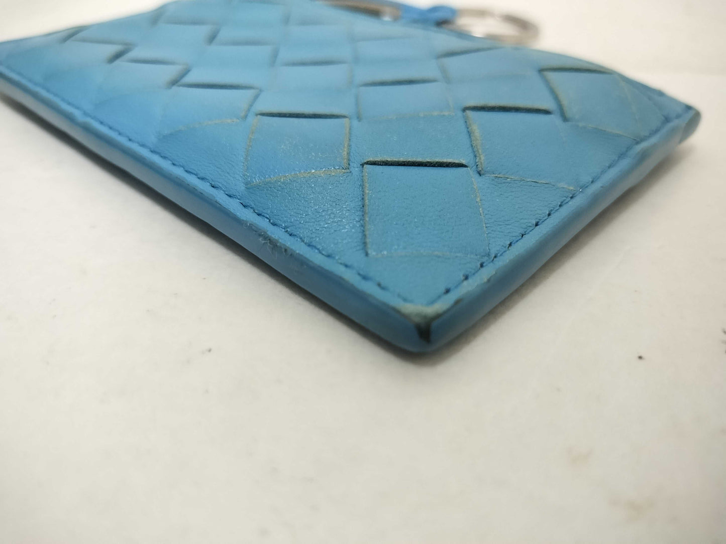 BOTTEGA VENETA Intore Fragment Case Coin Case Leather Blue Coin Case
