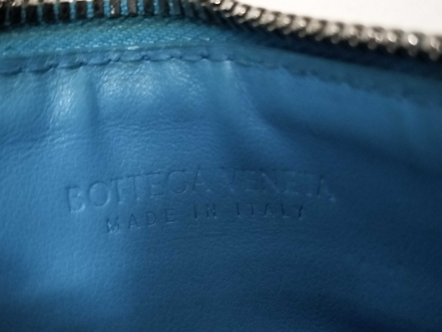BOTTEGA VENETA Intore Fragment Case Coin Case Leather Blue Coin Case