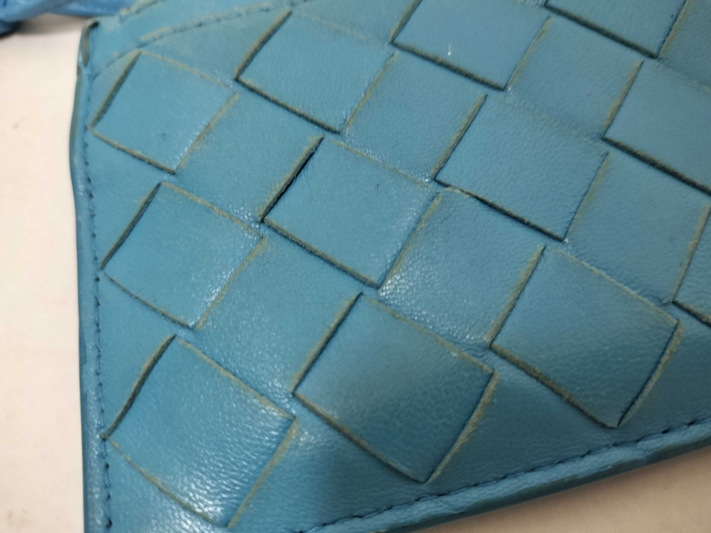 BOTTEGA VENETA Intore Fragment Case Coin Case Leather Blue Coin Case