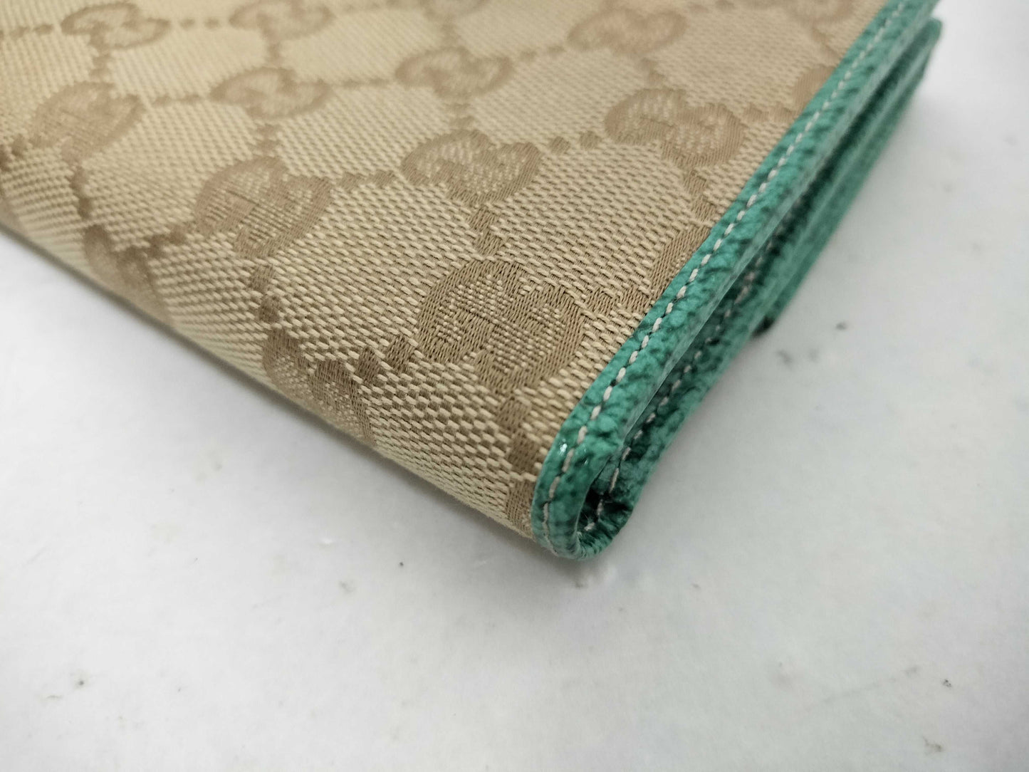GUCCI GG Canvas 115090 GG Canvas Bifold Wallet Blue Unused Wallet