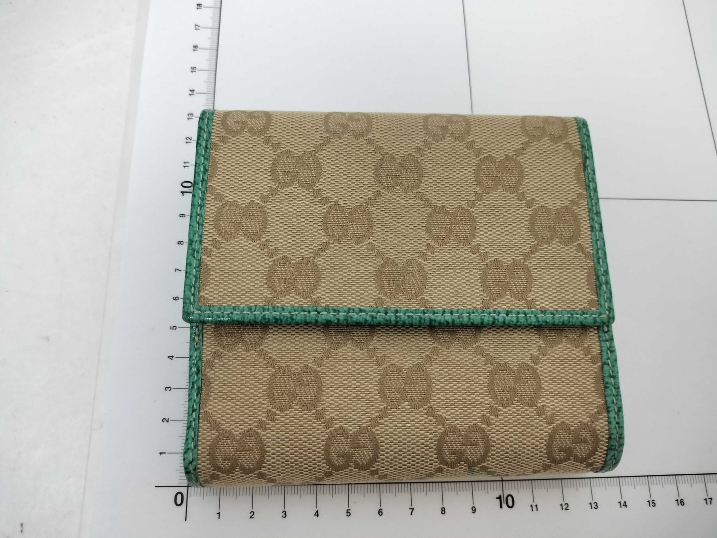 GUCCI GG Canvas 115090 GG Canvas Bifold Wallet Blue Unused Wallet