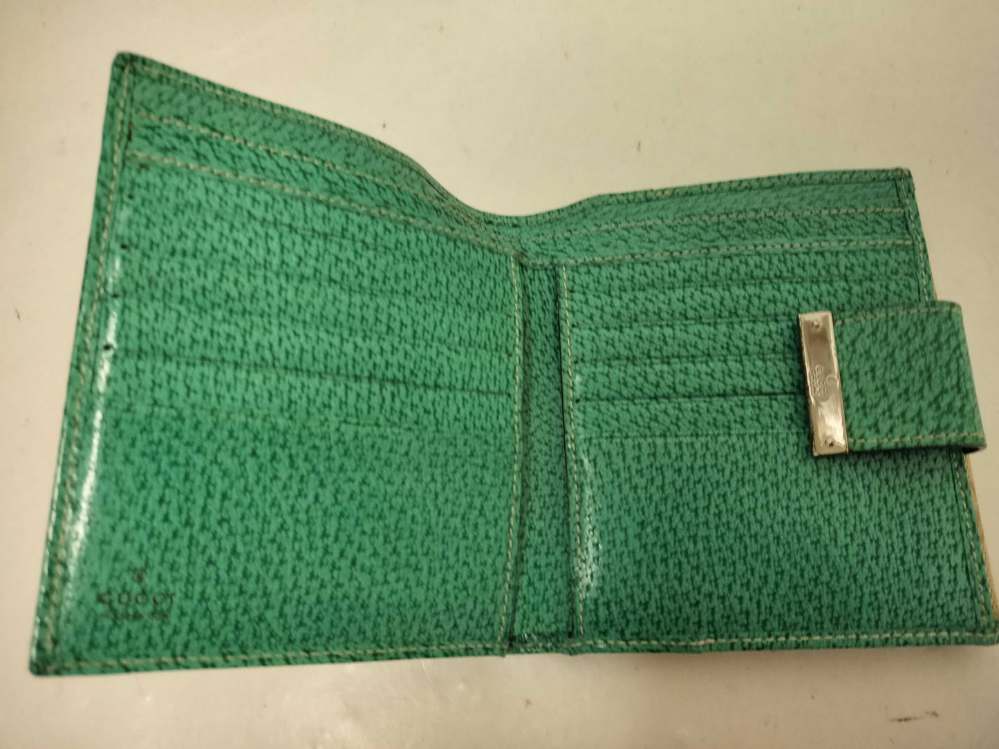 GUCCI GG Canvas 115090 GG Canvas Bifold Wallet Blue Unused Wallet