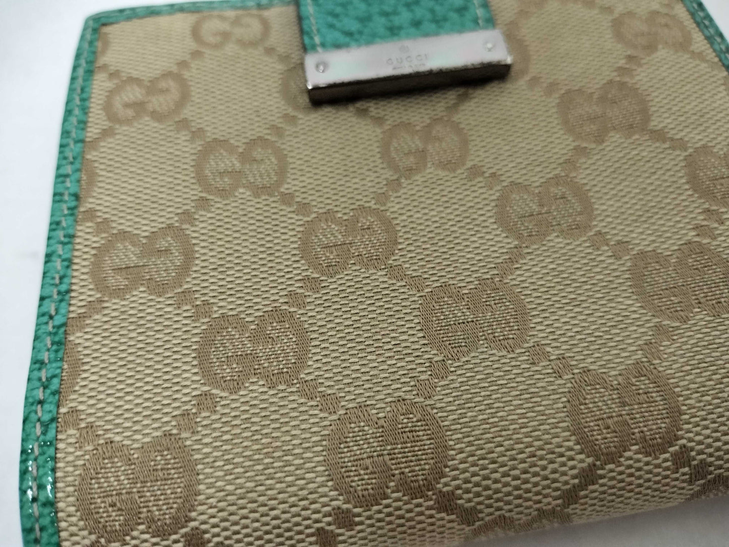 GUCCI GG Canvas 115090 GG Canvas Bifold Wallet Blue Unused Wallet