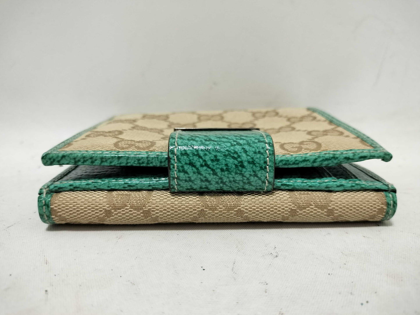 GUCCI GG Canvas 115090 GG Canvas Bifold Wallet Blue Unused Wallet