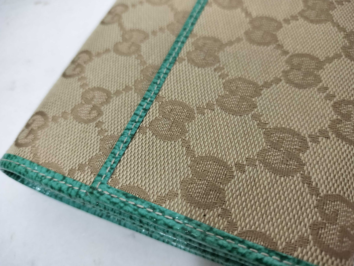 GUCCI GG Canvas 115090 GG Canvas Bifold Wallet Blue Unused Wallet