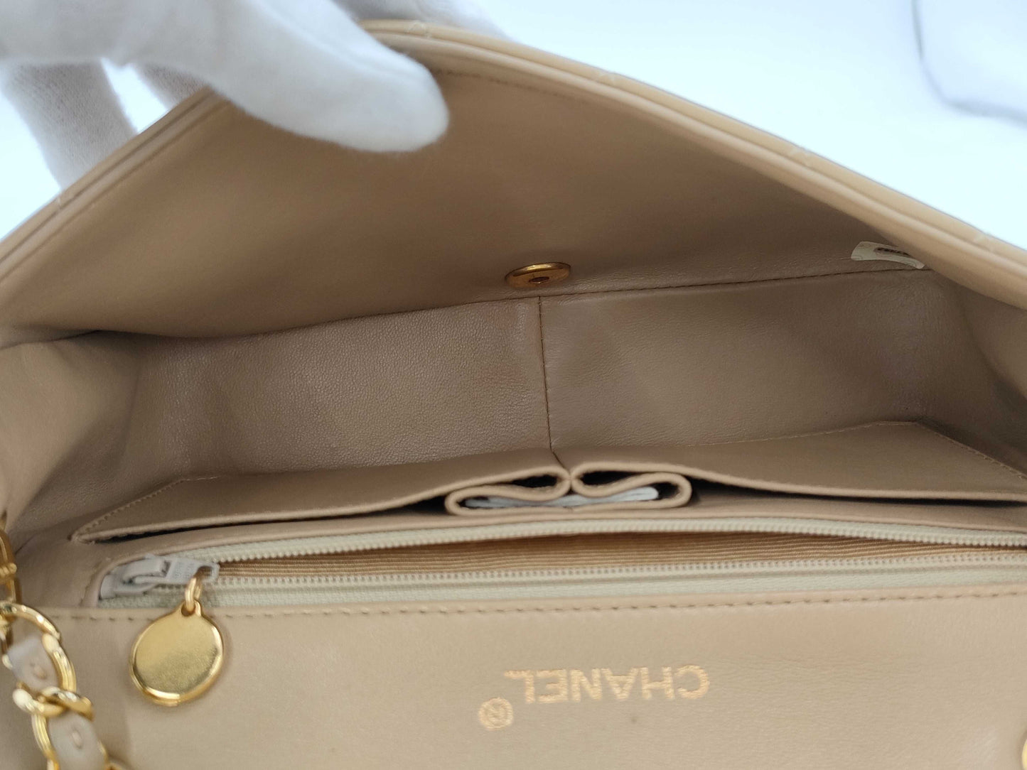 CHANEL CHANEL Matelasse Full Flap 23 Shoulder Bag Beige Shoulder Bag