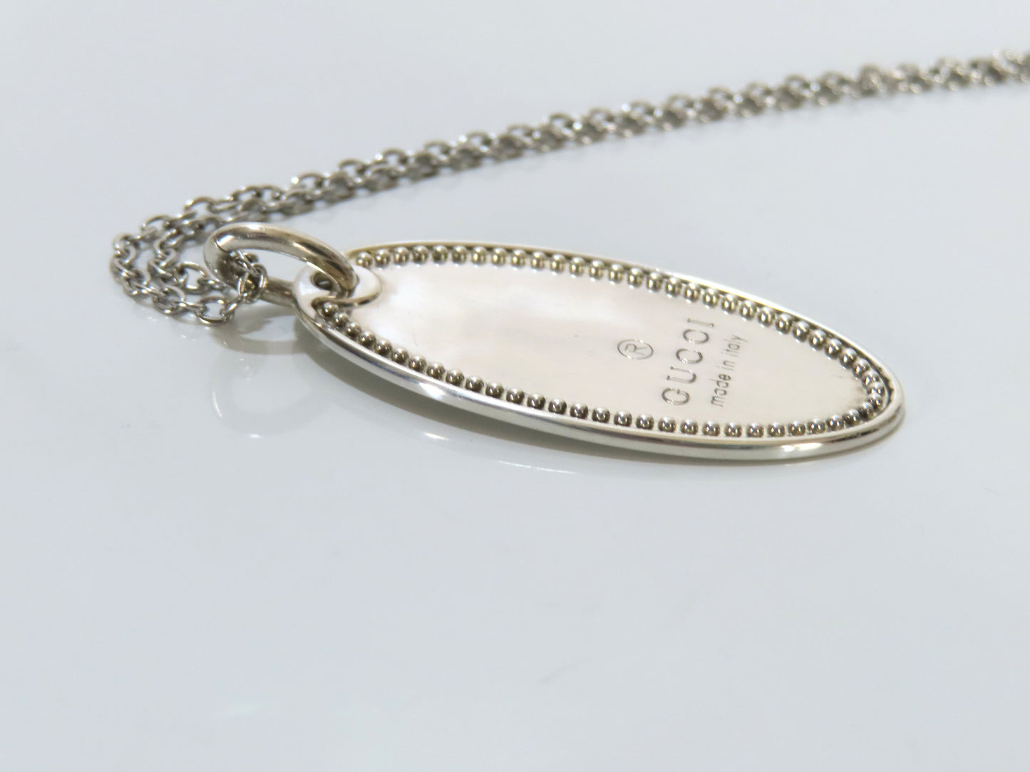 GUCCI GUCCI Gucci Oval 925 Plate Necklace Necklace