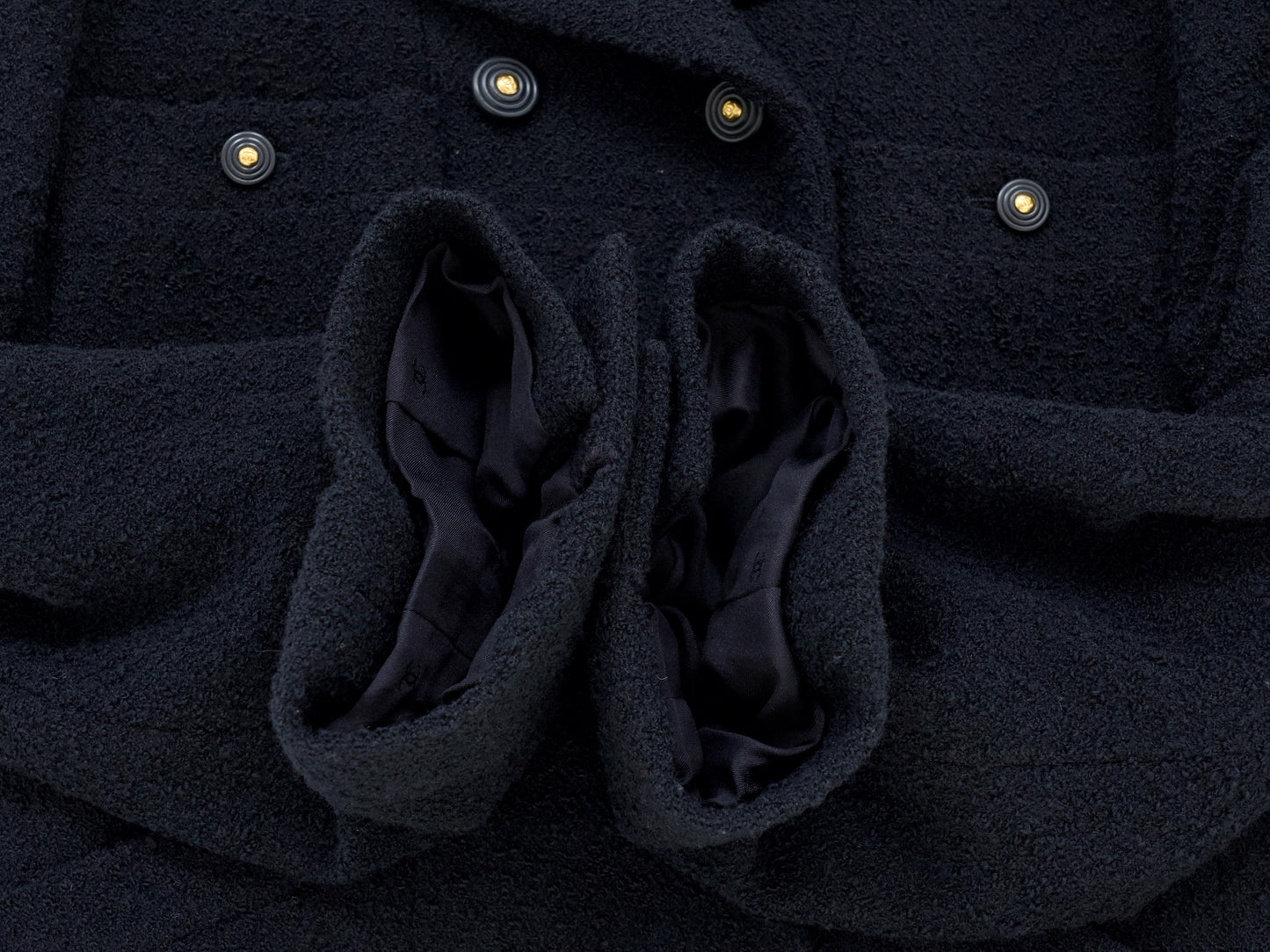 CHANEL 1995 Pile Tweed Short Jacket Size 38