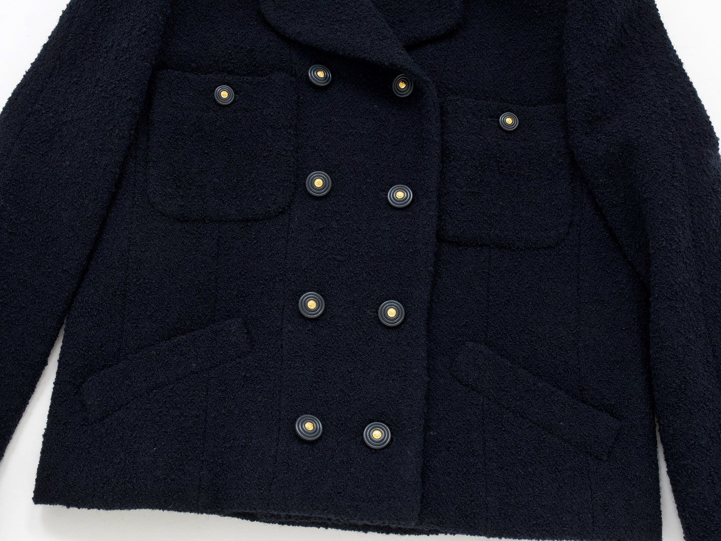 CHANEL 1995 Pile Tweed Short Jacket Size 38