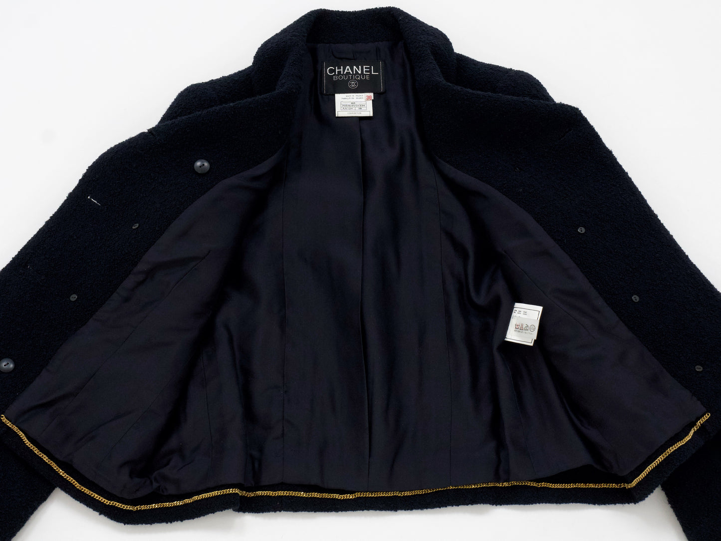 CHANEL 1995 Pile Tweed Short Jacket Size 38