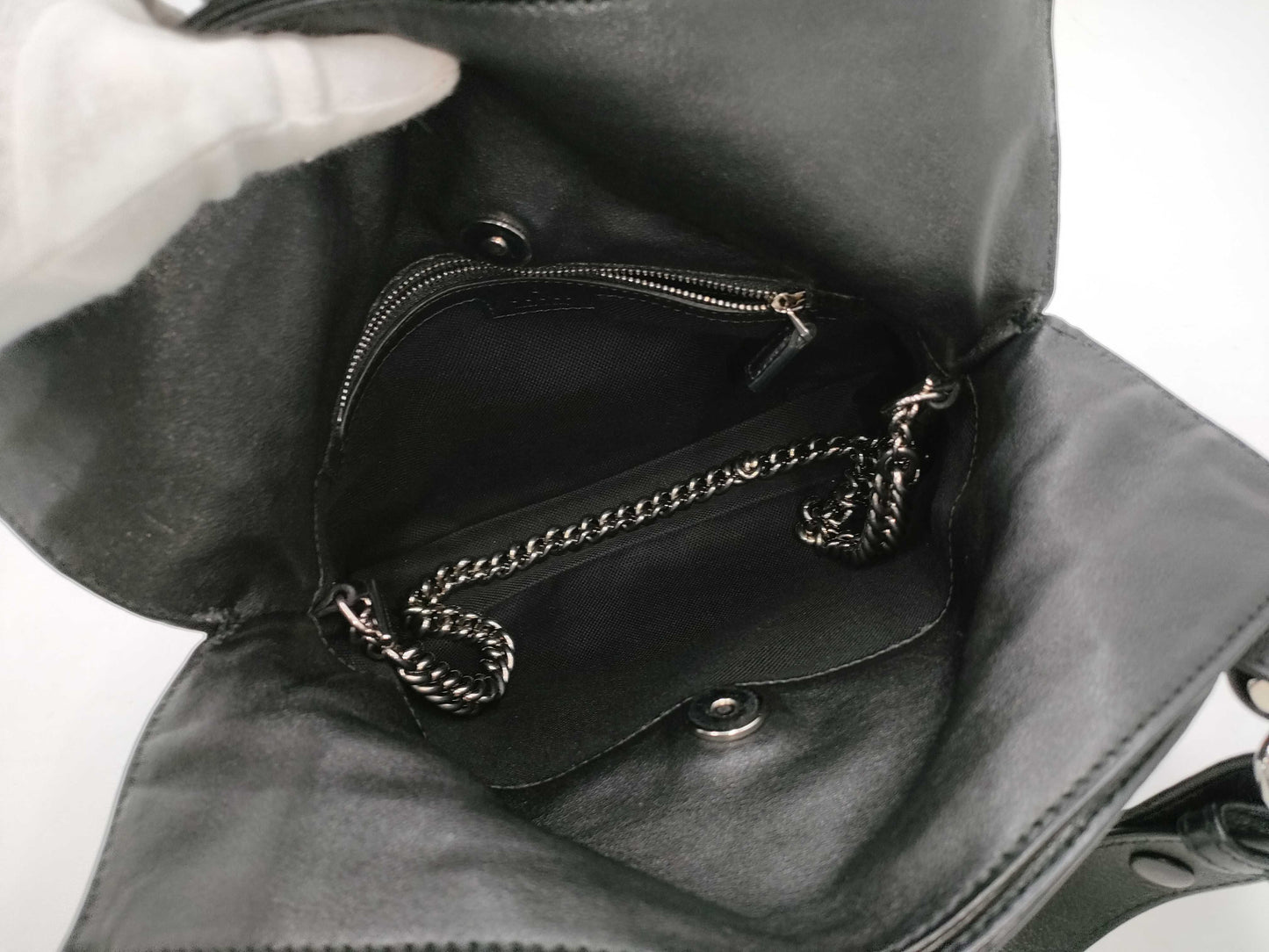 GUCCI Blondie Leather 2-Way Shoulder Bag, Black, 520981/751518, Handbag
