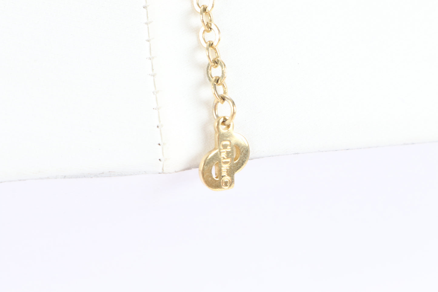 Dior Heart Motif Necklace Pendant Gold Necklace