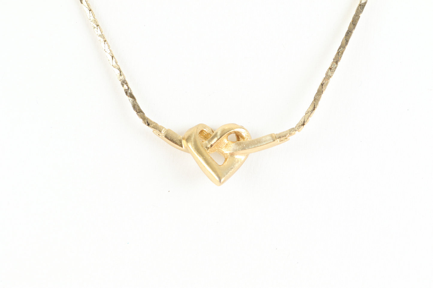 Dior Heart Motif Necklace Pendant Gold Necklace