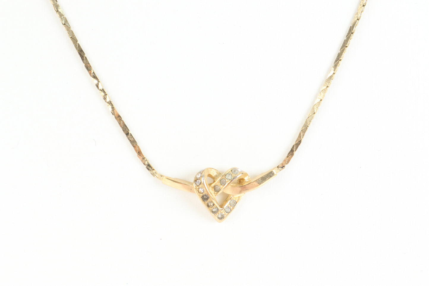 Dior Heart Motif Necklace Pendant Gold Necklace