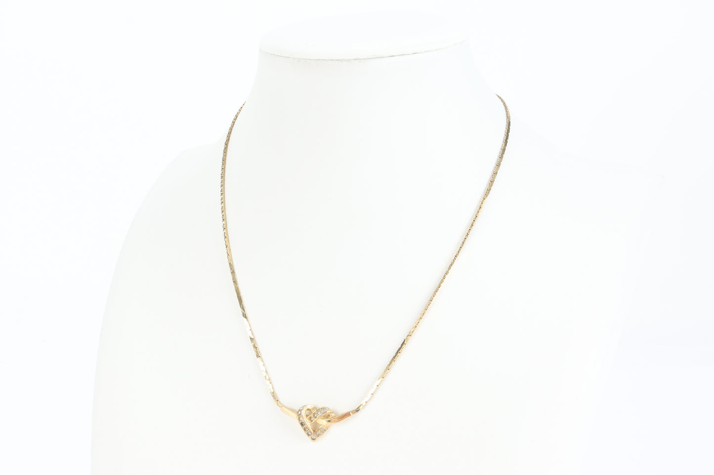 Dior Heart Motif Necklace Pendant Gold Necklace
