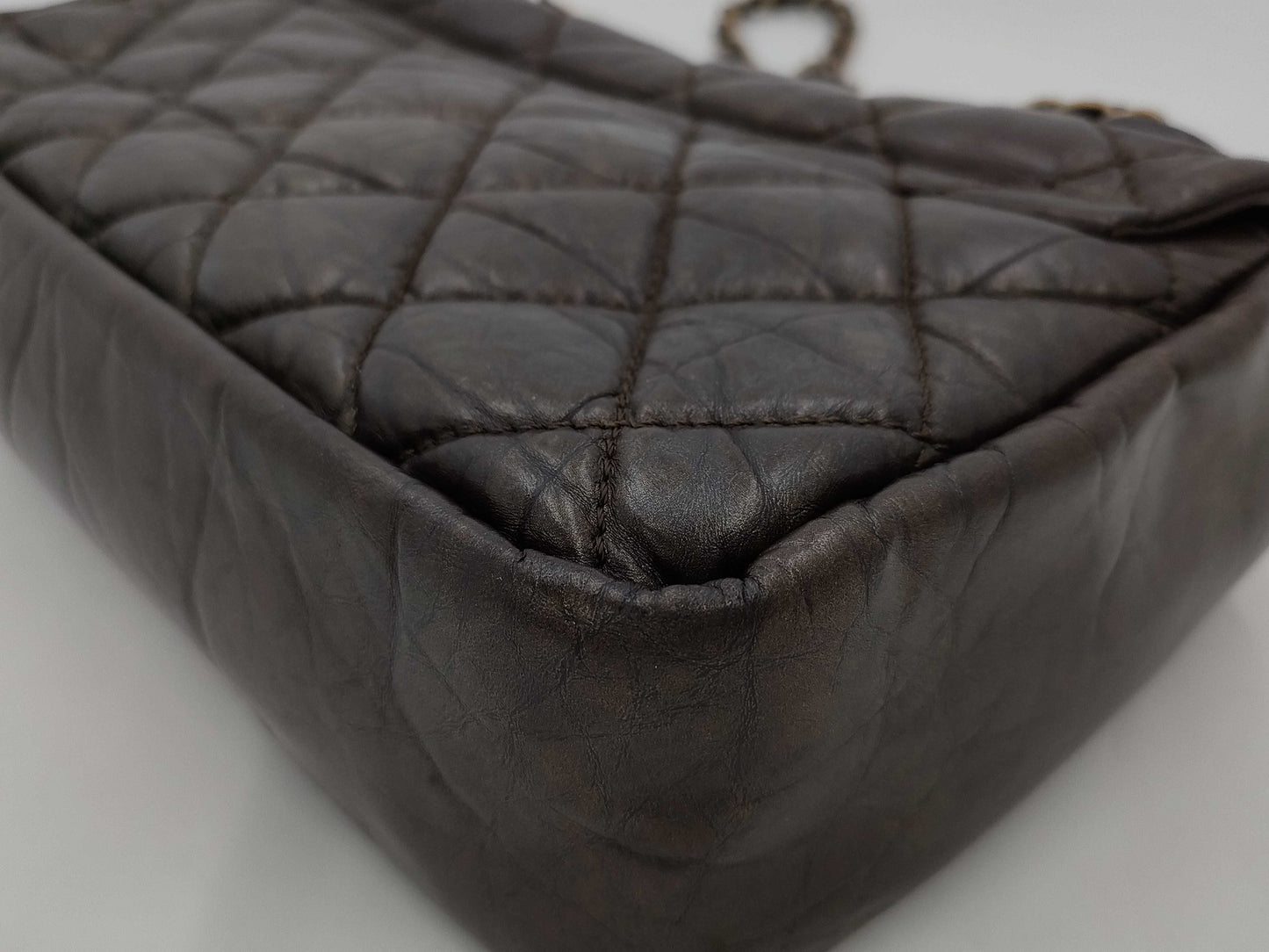 CHANEL Vintage Calfskin Matelasse 2-Way Hand Shoulder Bag, No. 16