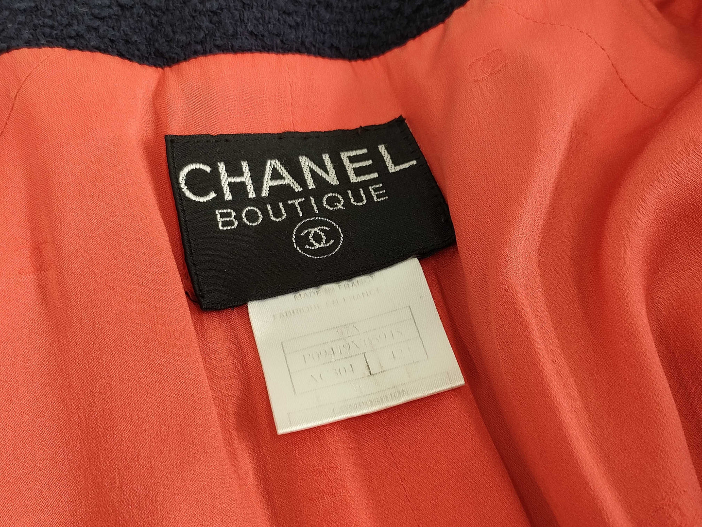 CHANEL Tweed Jacket Zip-Up Size 42 Jacket