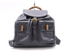 GUCCI 003.58.0016 Leather Bamboo Backpack Black Backpack