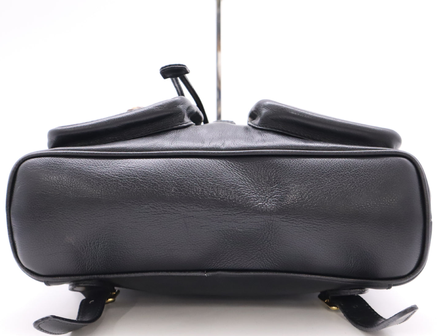 GUCCI 003.58.0016 Leather Bamboo Backpack Black Backpack