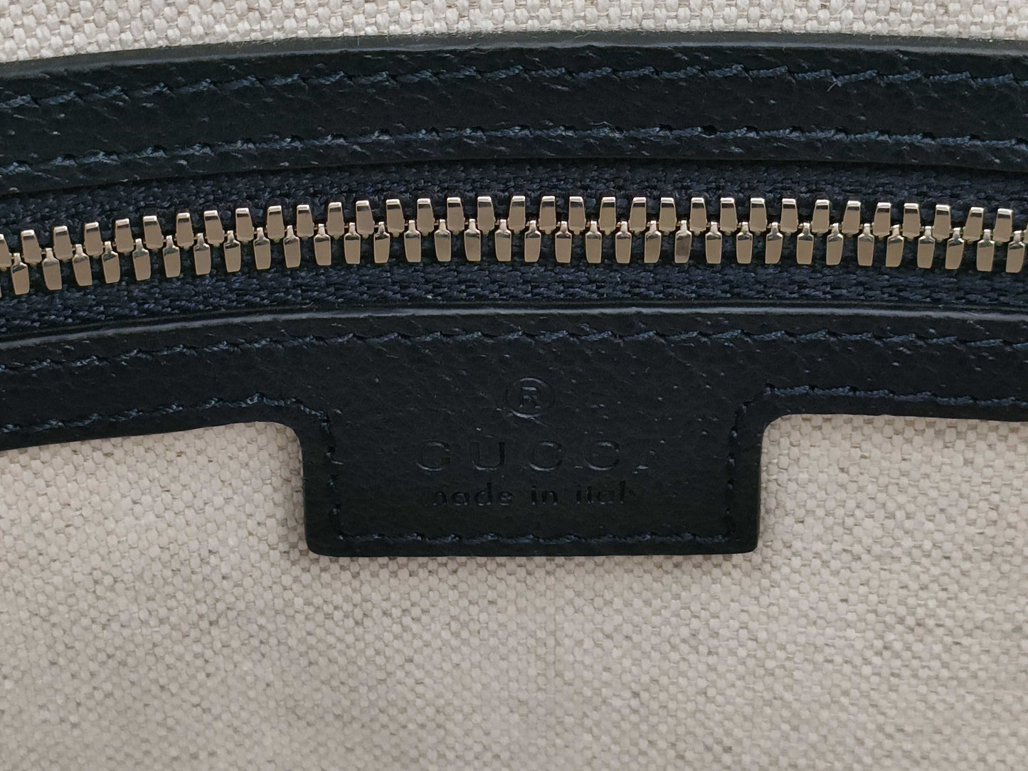 GUCCI Double G 2-Way Medium Tote Bag GG Supreme Blue Handbag
