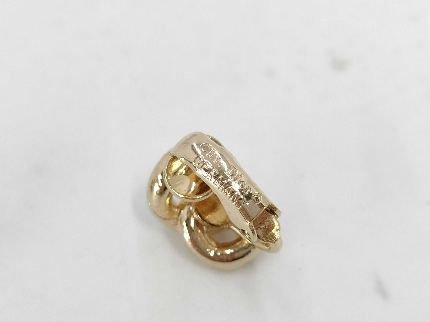 Dior Gold Rhinestone Earrings