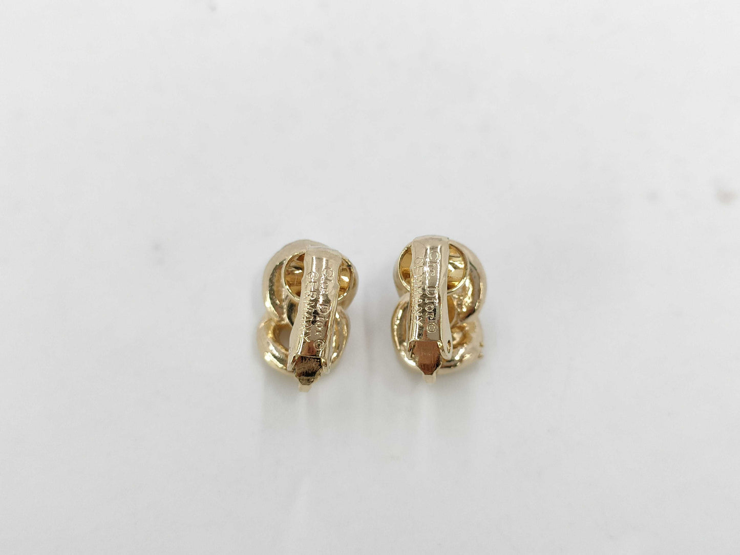 Dior Gold Rhinestone Earrings