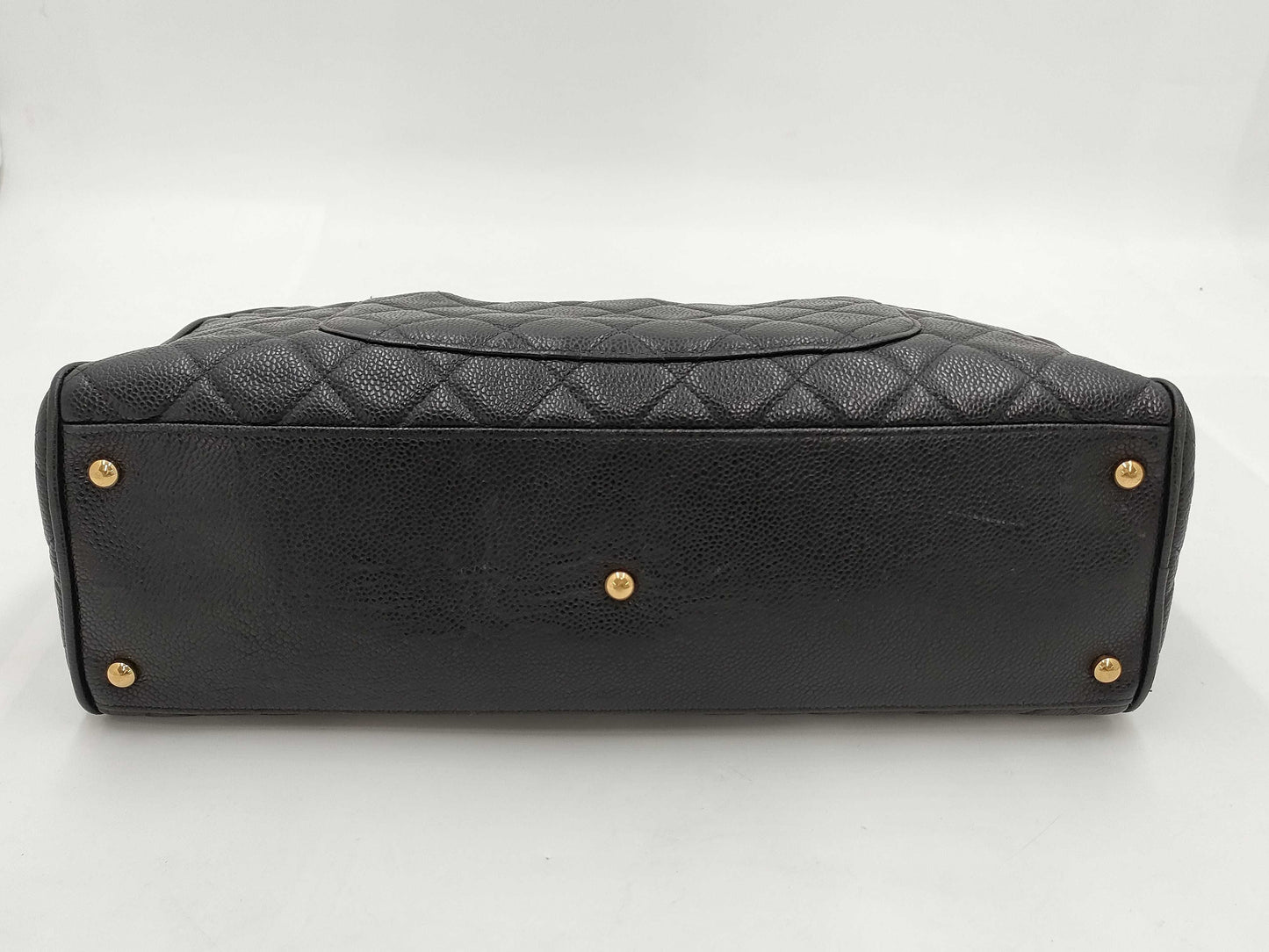 CHANEL Caviar Skin Mini Boston Bag Black Boston Bag