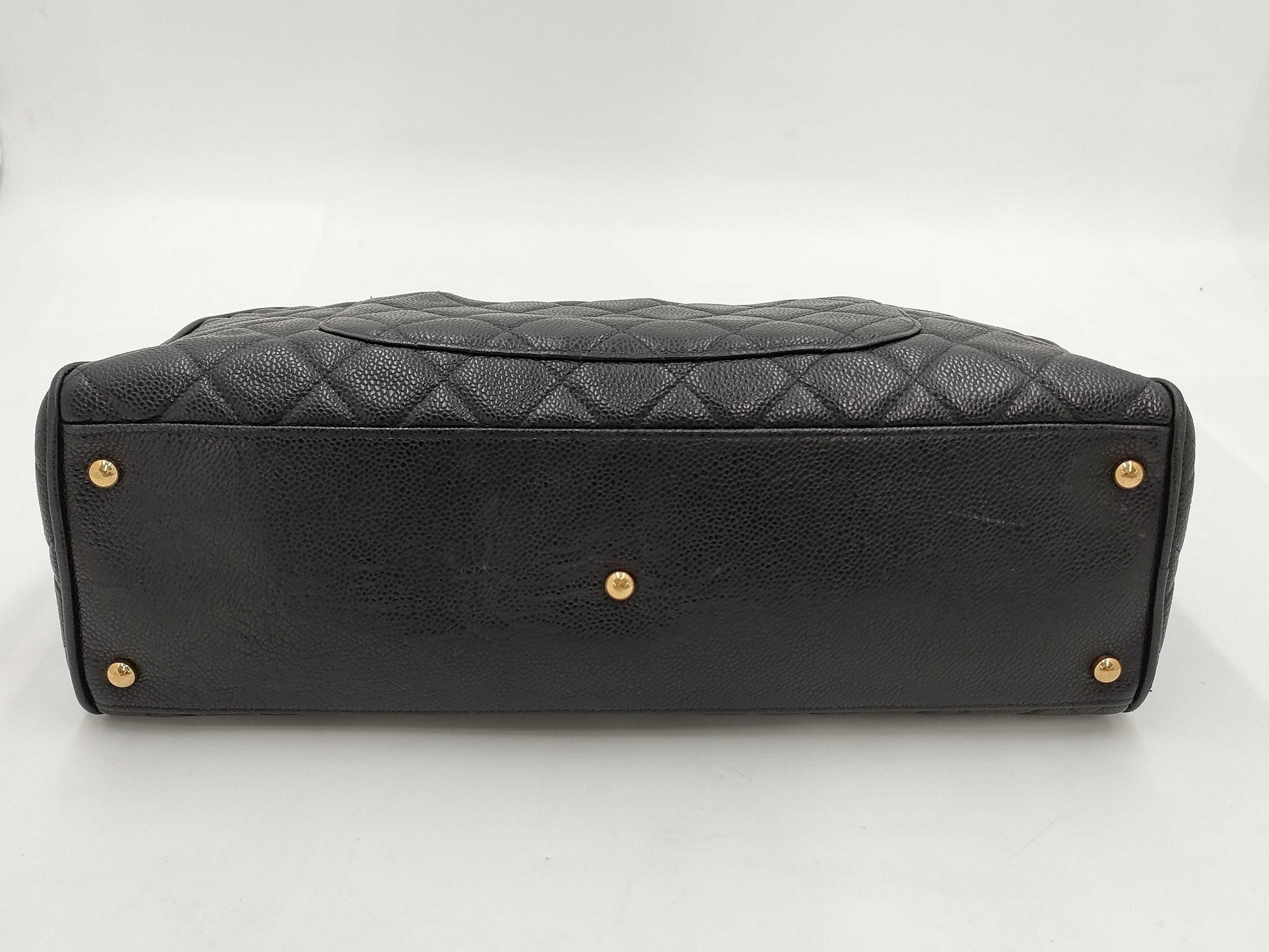 CHANEL Caviar Skin Mini Boston Bag Black Boston Bag