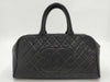 CHANEL Caviar Skin Mini Boston Bag Black Boston Bag