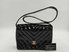 CHANEL Patent Black Shoulder Bag