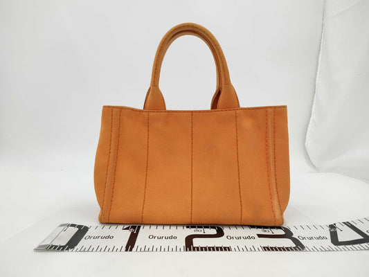PRADA Canapa Orange Handbag